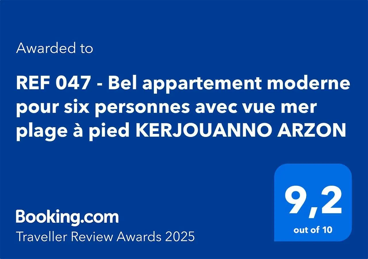Ref 047 - Bel Appartement Moderne Pour Six Personnes Avec Vue Mer Plage A Pied Kerjouanno ארזון
